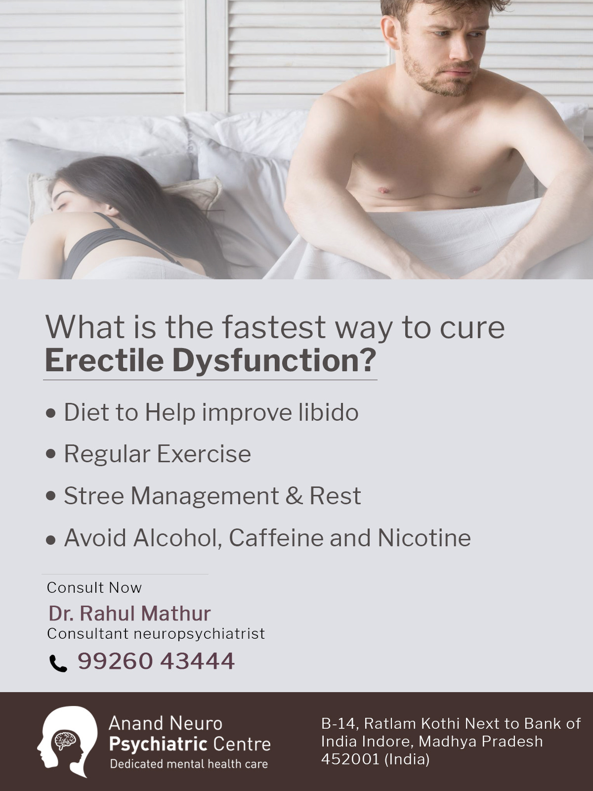 What is the Fastest Way to Cure Erectile Dysfunction (ED)? - Indore Psychiatric Centre